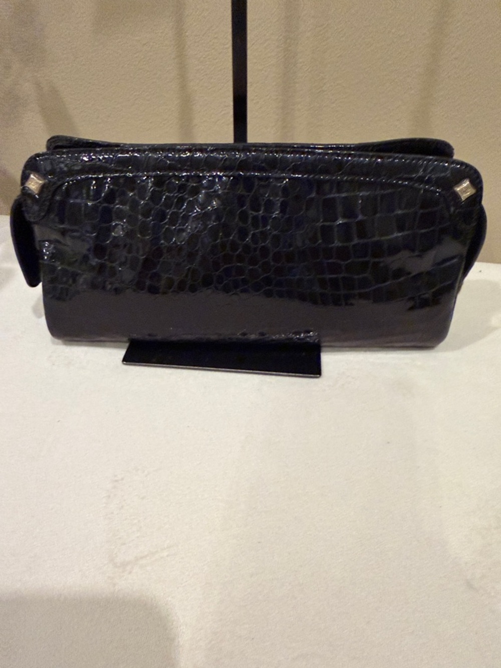 MCM Diamond Patchwork Python Clutch - Picture 5 of 8